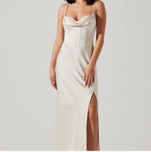 ASTR Cannes Cream Sarin Dress